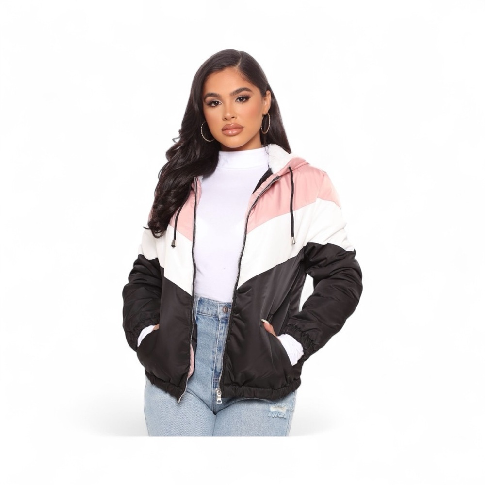 Women's Colorblock Hooded Jacket